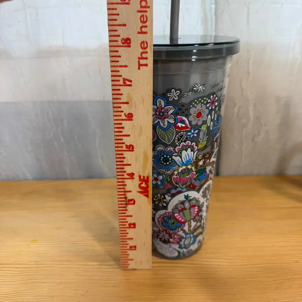 Disney Star Wars Tumbler Princess Leia Acrylic Cup w Straw BPA Free